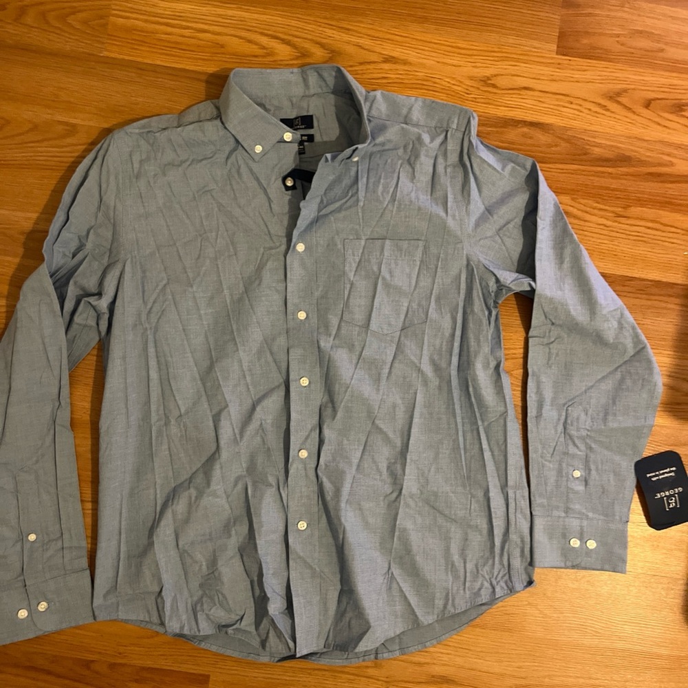 George Light Blue Casual Button-Down Shirt